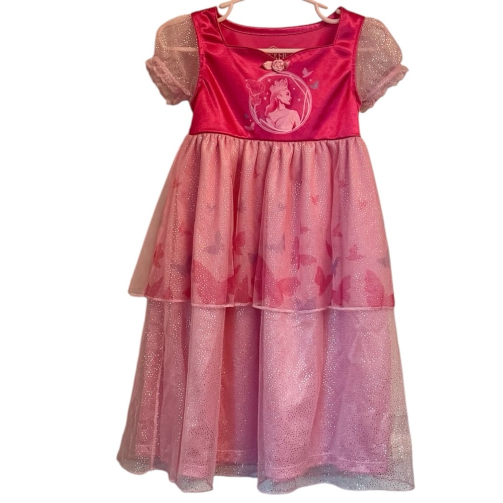 Wicked Glinda Good Witch of the East Toddler Girls Satinet Pink Nightgown